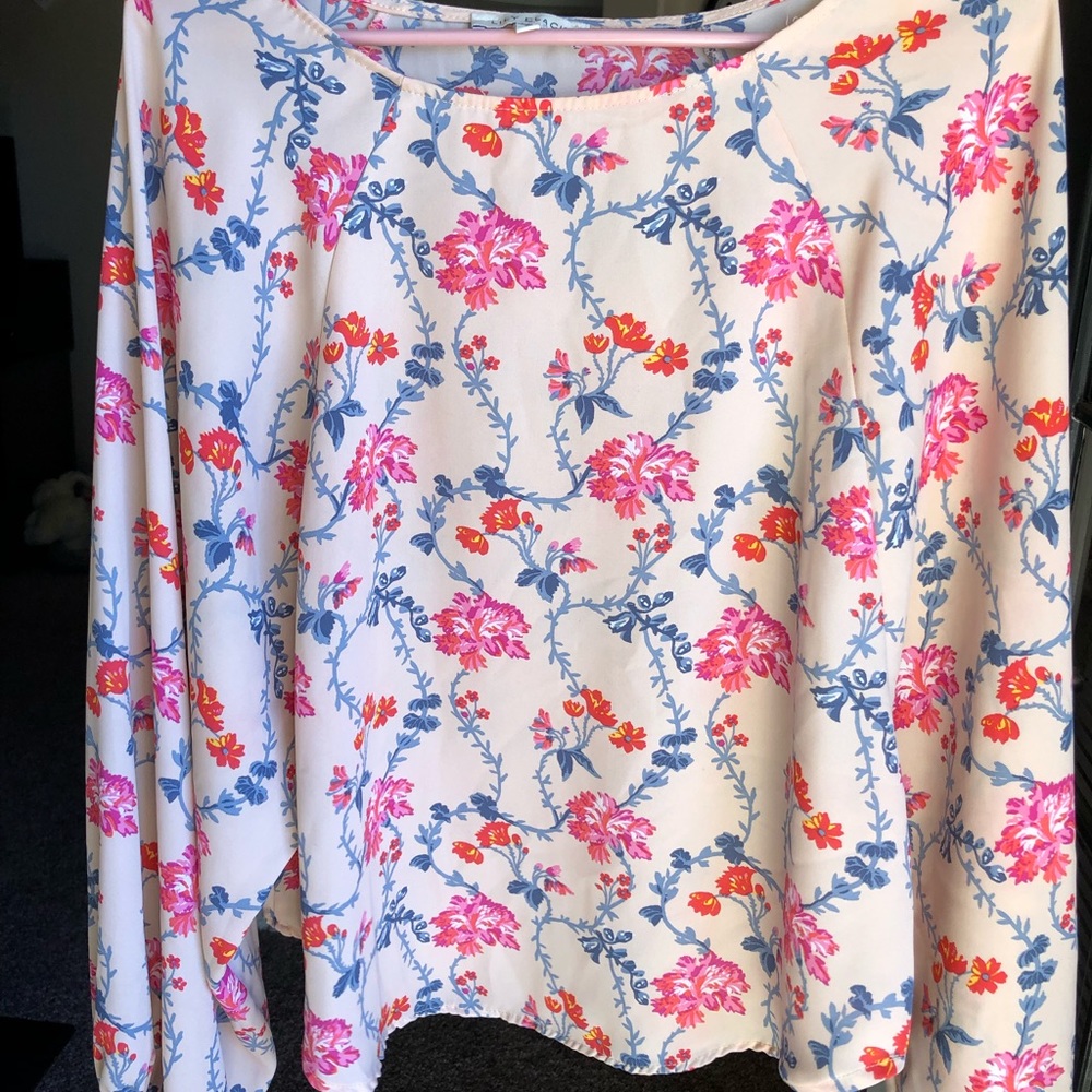 Light spring floral blouse